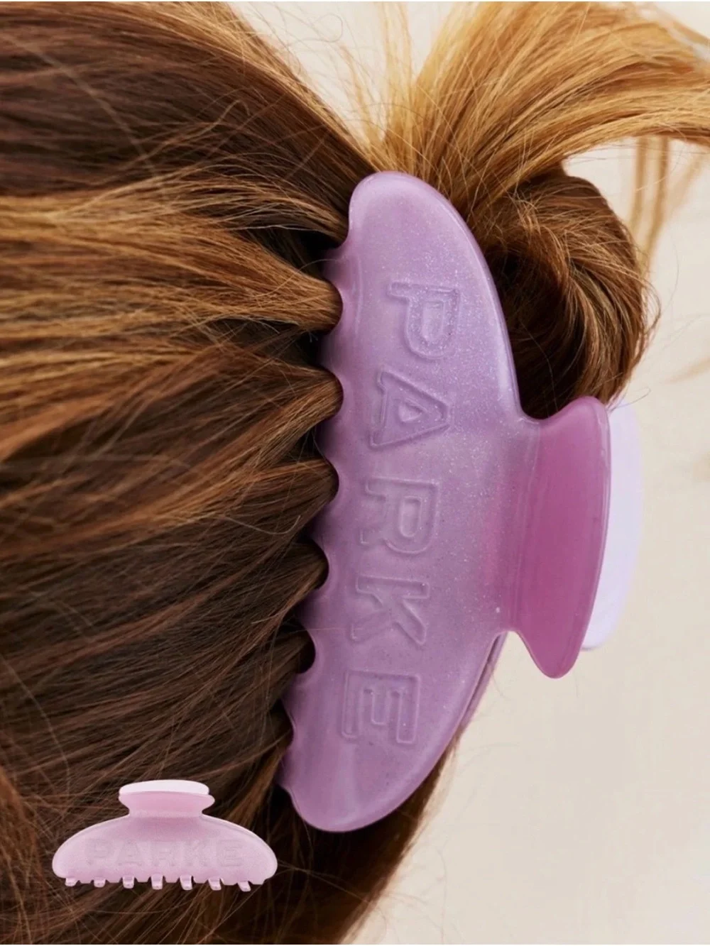 PARKE Purple Sparkly Claw Clip